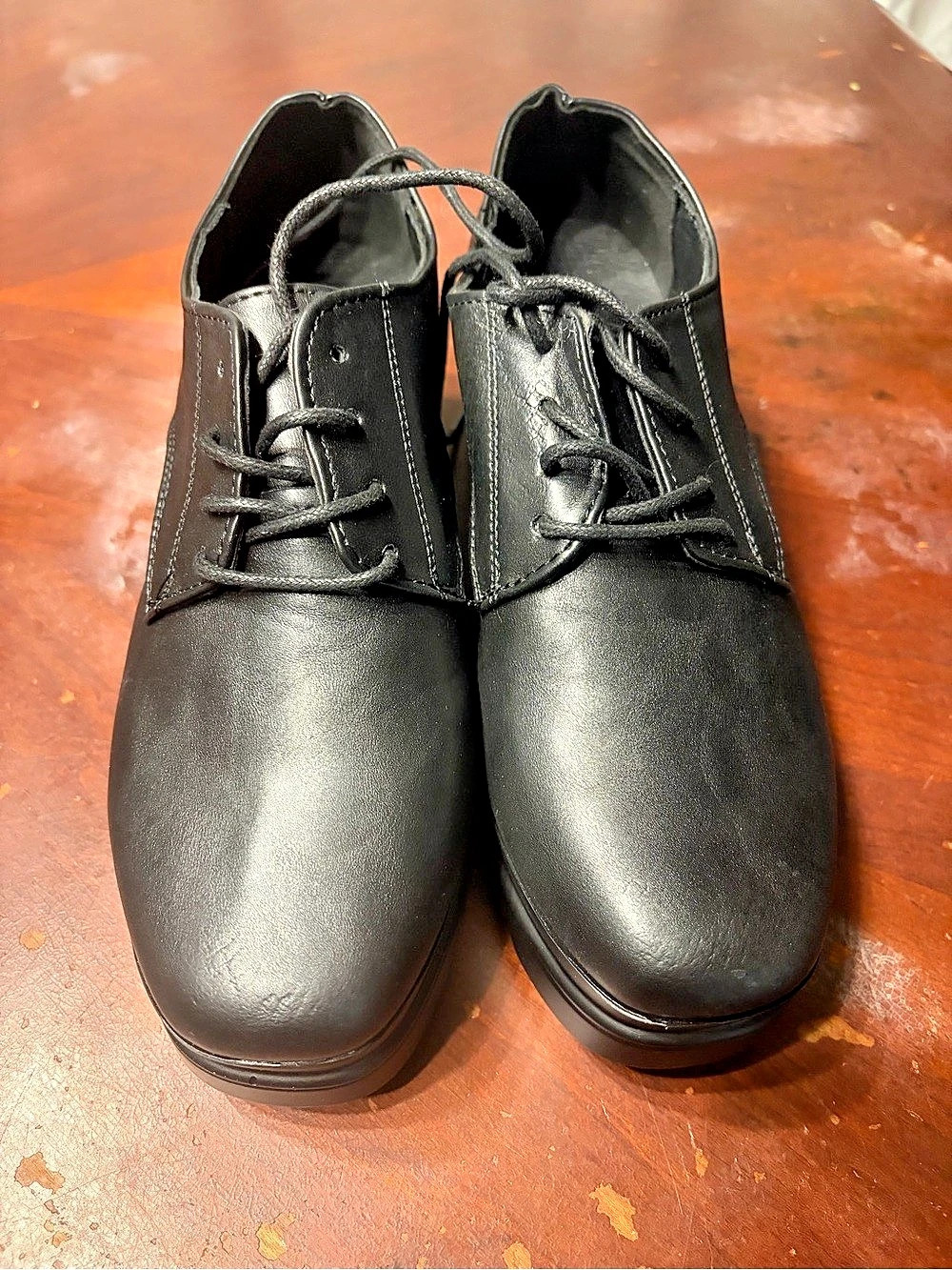 WANTED Men's Black Lace-Up Oxfords US 11